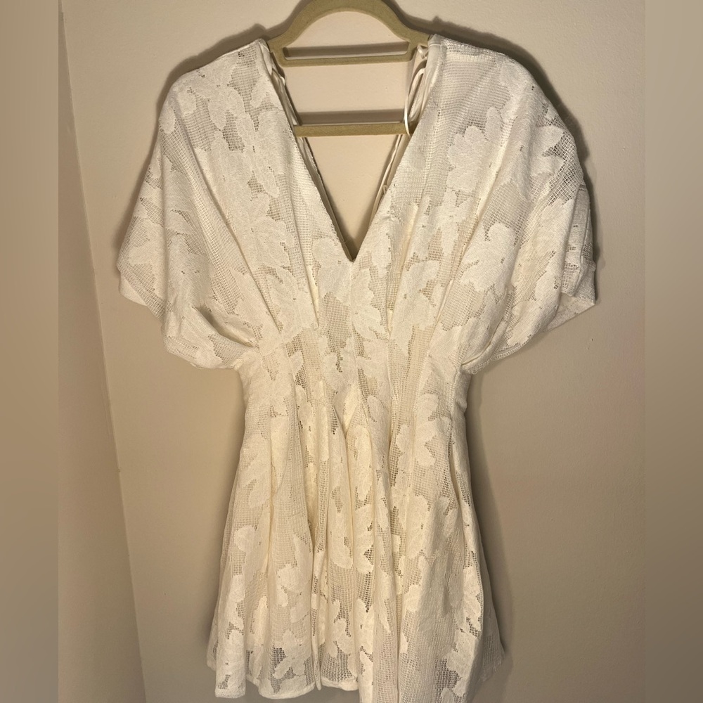 White Babydoll Lace Minidress
